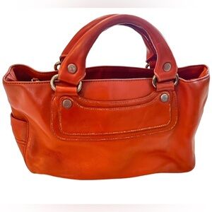 Celine Orange Vintage Purse Preloved 2005 Boogie Bag